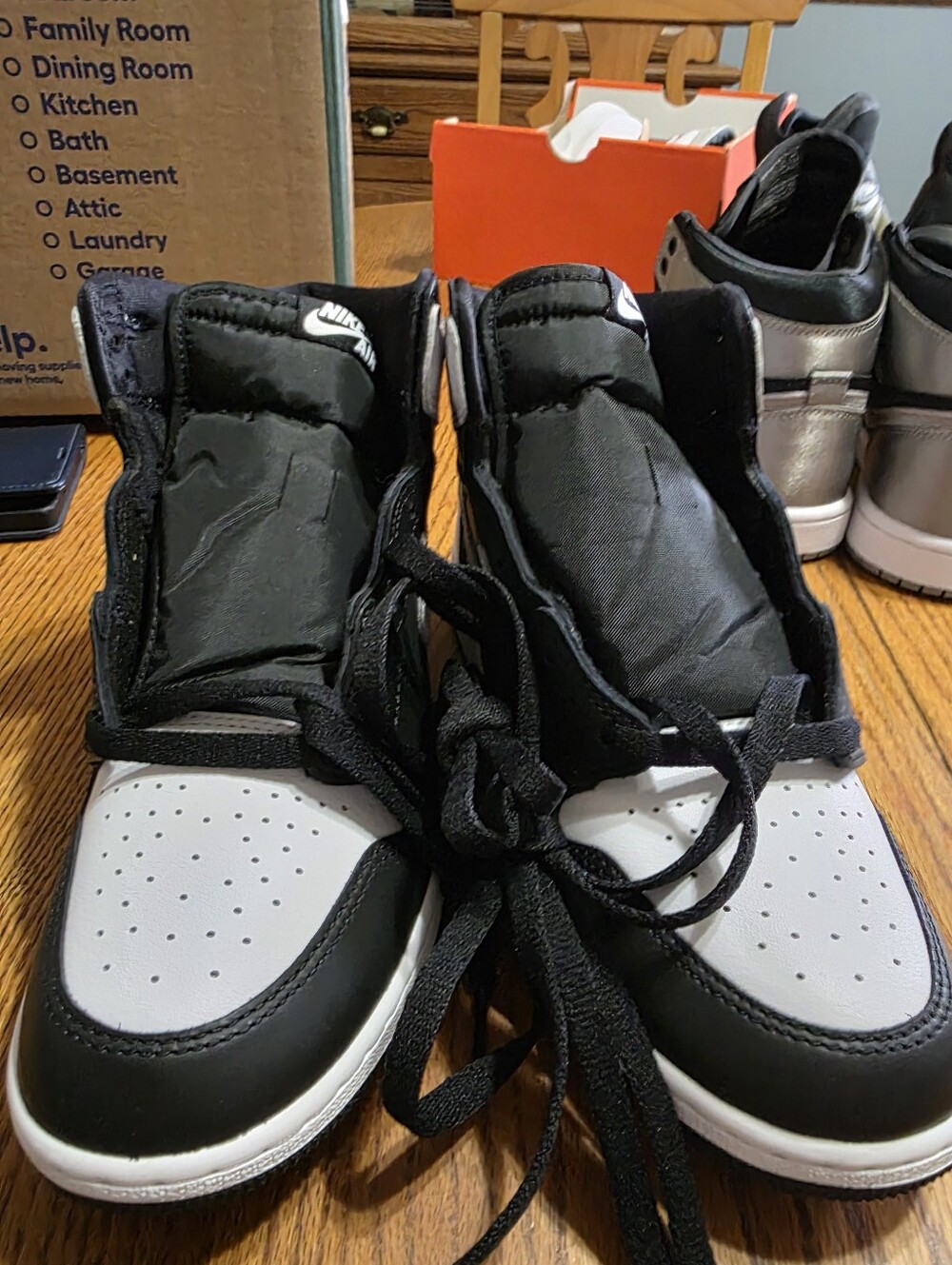 Jordan 1 High Panda Black and White High-Top Sneakers Size 7m